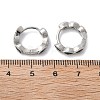 Brass Micro Pave Cubic Zirconia Huggie Hoop Earrings EJEW-K083-34P-A-3