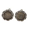 Alloy Pendant Cabochon Settings PALLOY-H170-29AB-2