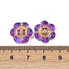 Baking Paint and Golden Metal Enlaced Glass Beads DGLA-T004-10D-3