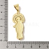 Rack Plating Brass Micro Pave Clear Cubic Zirconia Pendant KK-P267-31G-3