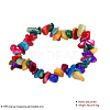 Colorful Gemstone Chips Stretch Bracelets BJEW-BB16534-D-3