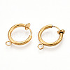 PVD Vacuum Plating 316 Surgical Stainless Steel Clip-on Hoop Earrings STAS-S101-13mm-01G-2