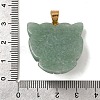Natural Green Aventurine & Synthetic Turquoise Pendants G-Z090-02G-02-3