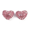 Heart Shaped Polymer Clay Rhinestone Beads CLAY-NH0002-01A-1