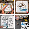 Large Plastic Reusable Drawing Painting Stencils Templates DIY-WH0172-622-4