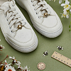 2Pairs 2 Colors Detachable Brass Shoe Decoration AJEW-FG0007-77-4