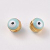 Alloy Enamel European Beads ENAM-WH0047-14I-2