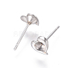 304 Stainless Steel Ear Stud Components STAS-F222-043-2