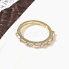 Brass Micro Pave Cubic Zirconia Finger Rings for Women RJEW-H256-10G-02-2