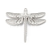 Platinum Alloy Enamel Dragonfly Big Pendants ENAM-J033-09P-2