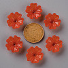 Transparent Frosted Acrylic Bead Caps MACR-S371-04A-726-3