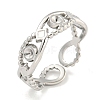 Tarnish Resistant 304 Stainless Steel Open Cuff Ring Components RJEW-A043-03P-1