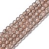 1 Strand Transparent Crackle Glass Round Beads Strands X-CCG-Q001-4mm-07-1