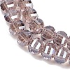 Electroplate Transparent Glass Beads Strands EGLA-B011-08A-PL01-3