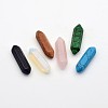 Bullet Fashion Natural & Synthetic Mixed Stone Double Terminated Pointed Pendants for Wire Wrapped Pendants Making G-M160-02-1