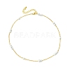 5MM Round Natural Howlite Beads Brass Cable Chain Necklaces for Women NJEW-JN06378-01-2