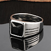 Fashionable 304 Stainless Steel Cubic Zirconia Finger Rings for Men FS-WGE7444-13-1