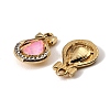 UV Plating Alloy Glass Pendants FIND-K032-12G-2