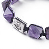 Natural Amethyst Braided Bead Bracelets BJEW-I273-J01-2