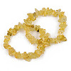 Unisex Chip Natural Citrine(Dyed & Heated) Beaded Stretch Bracelets BJEW-S143-31-1
