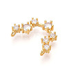Brass Micro Pave Cubic Zirconia Pendants KK-N261-120I-G-2