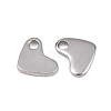 Tarnish Resistant 304 Stainless Steel Stamping Blank Tag Pendants STAS-Q024-1-4