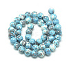 Synthetic Ocean White Jade Beads Strands X-G-S252-12mm-02-3