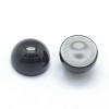 Natural Dyed & Heated Black Agate Cabochons G-P393-R02-4mm-2