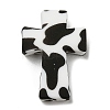 Cross with Cow Silicone Focal Beads SIL-G006-02D-2