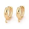 Rack Plating Eco-friendly Brass Chunky Hoop Earring Findings KK-D075-02G-RS-1