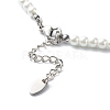 Glass Pearl Round Beaded Necklaces for Kid NJEW-JN03606-5
