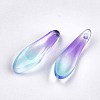 Spray Painted Glass Pendants X-GGLA-S043-01B-2