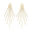 Brass Chain Tassel Big Pendants KK-N231-110G-NF-2