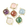 Natural Mixed Gemstone Pendants G-M431-12G-1