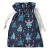 Christmas Theme Cloth Printed Storage Bags ABAG-F010-02C-05-2