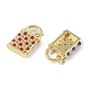 Brass Micro Pave Cubic Zirconia Pendants KK-P266-13G-2