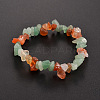 Chips Natural & Synthetic Mixed Stone Beaded Stretch Bracelets BJEW-JB01824-2