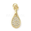 Rack Plating Brass Micro Pave Cubic Zirconia Pendants KK-C052-33B-G-1