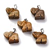 Natural Picture Jasper Pendants G-B127-05P-09-2