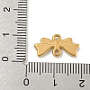 Ion Plating(IP) 304 Stainless Steel Bowknot Links Connector Charms STAS-N103-97G-3