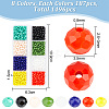 HOBBIESAY 1496Pcs 8 Colors Faceted Rondelle Glass Beads GLAA-HY0001-27-2