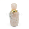 Natural Cherry Blossom Agate Openable Perfume Bottle Pendants G-E556-02F-2
