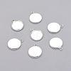 Brass Pendant Cabochon Settings KK-B534-D-S-1