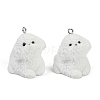 Flocky Resin Pendants FIND-A052-06J-1