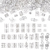 170Pcs 17 Styles Iron Hair Coil Cuffs OHAR-TA0001-12S-1