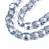 Electroplate Transparent Glass Beads Strands EGLA-N002-13-B02-3