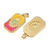 Brass Enamel Pendants KK-L190-008G-03-3