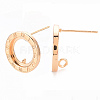 Brass Earring Findings KK-T062-211G-NF-3