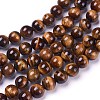 Round Tiger Eye Beads Strands X-Z0RQT012-1