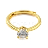Clear Cubic Zirconia Adjustable Rings RJEW-L120-018G-03-2